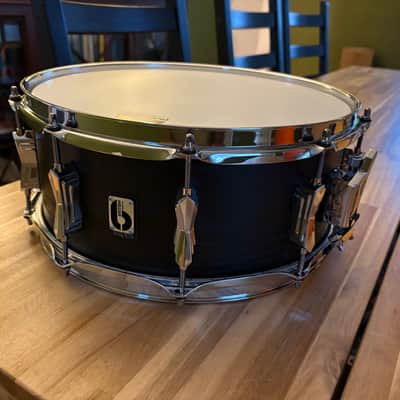 British Drum Company Raven 14x6" Birch / Ash 10-Lug Snare Drum 2025 - Present - Black Ash Satin image 2