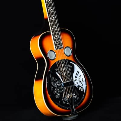 Gold Tone PBS-D Paul Beard Signature Square Neck Deluxe Resonator Two Tone Tobacco image 2