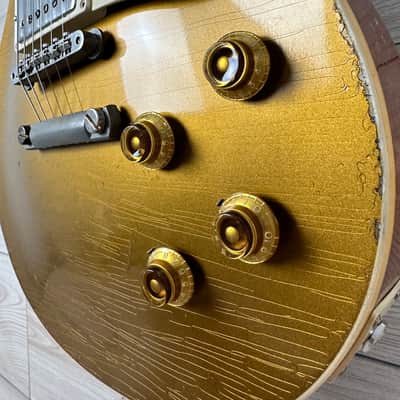 Gibson Custom 1957 Les Paul Goldtop Reissue Electric Guitar - Murphy Lab Ultra Heavy Aged Double Gold image 9