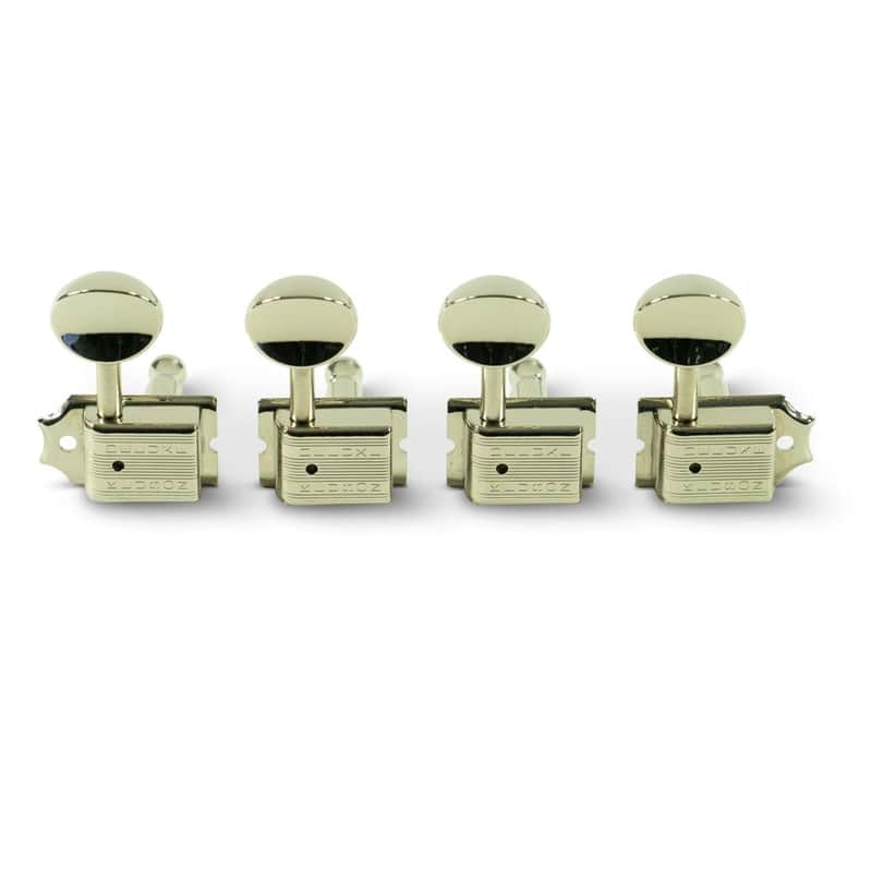 Kluson 4 In Line Deluxe Series Tuning Machines For Ukulele With Metal Button image 1