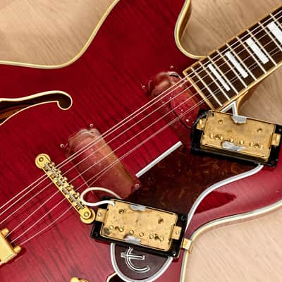 1993 Epiphone Sheraton Vintage Guitar Cherry, 100% Original w/ Case, Japan Terada image 20