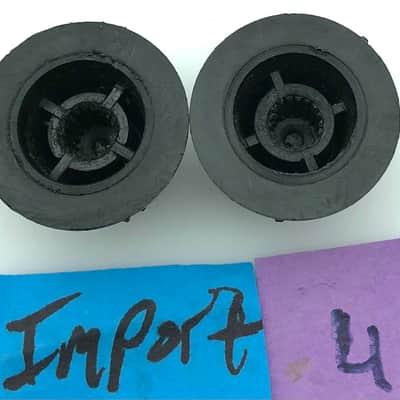 2 Vintage Top Hat Reflector Knobs Black/Aluminum 19?? image 4