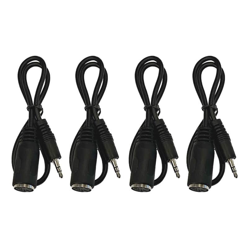 Kurrent Electric (4) Pack of MIDI to 3.5mm Type-A Adapter 14" Inch Cables for KORG SQ-64 and NTS-1 image 1