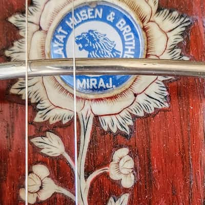 SITAR Antique by HUSEN & Brothers, Miraj, India 7 String Custom Grand Concert "Baritone" 1950's Only 1 known of, Confirmed by Grandson made by Grandfather! - image 4