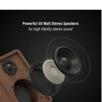 Crosley C65  Record Player with speakers system Belt-Drive 2-Speed  Turntable Record Walnut and Gold- NEW image 5