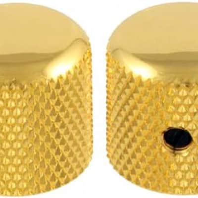 Genuine Gotoh Dome Knobs (2) For USA Split Shaft Pots - GOLD