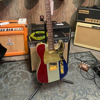 Fender Buck Owens Telecaster 1998 First Run - Red, Silver & Blue Sparkle image 1