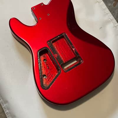 2008 Charvel USA San Dimas 2H Metallic Red Telecaster Style Guitar Body Floyd Ready image 11