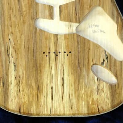 Spalted Sugar Maple Top / Aged Pine Strat body Standard Hardtail 3lbs 7oz #3696 **IMPORTS INCLUDED image 4