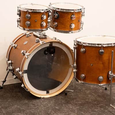 DW Collector's Pure Maple Series 4pc Set Satin Oil Finish Honey 22" 10" 12" 16" Standard Shell Type image 9