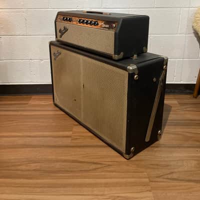 Fender Bandmaster 40-Watt 2-Channel 2x12" Piggyback Guitar Amp 1966 - Black Panel image 2