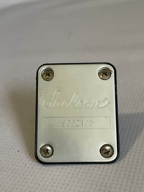 1990's Made in Japan Jackson DR3 Dinky Guitar Factory Brushed Chrome Neckplate & Screws image 1