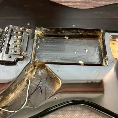 80s Charvel by Jackson Model-3A Body Black w/Kahler 2520 Fulcrum Tremolo/Plate image 11