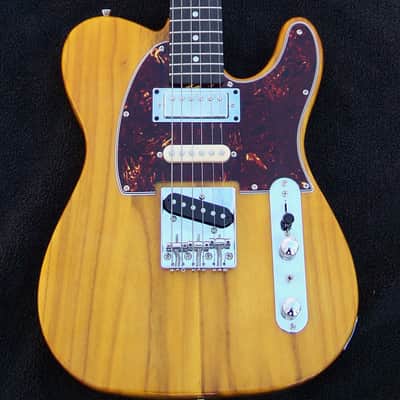 XX-Large 1-7/8" Wide (48 mm)Neck Brent Mason Style Nashville Tele-Butterscotch Blonde Ash + Maple/Ebony 12" Radius Neck+ Light 6.1 lb. Weight +7-Way Switch+ Frets Leveled, Crowned and Polished + Humbucker+Tortoise Guard and 406C Grover Locking Tuners! image 3