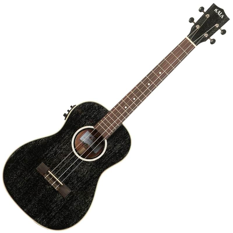 Kala Salt & Pepper Doghair Mahogany Electro Baritone Ukulele KA-SDH-BE image 1