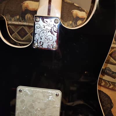 Fretless Stratocaster Style Guitar Black Motto Top End Solderless Electronics image 14