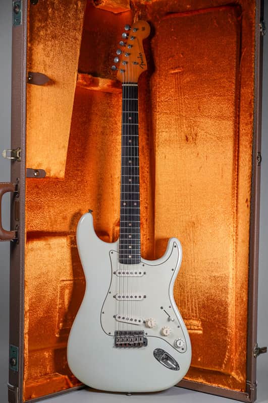 1959 Fender Stratocaster White Refin Vintage Electric Guitar w/HSC image 1