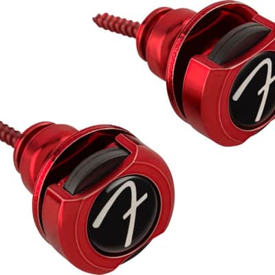 Genuine Fender Infinity F Logo Strat/Tele Guitar Strap Locks Straplocks - RED image 5