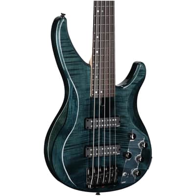 Yamaha TRBX605FM Electric Bass, 5-String, Indigo Blue image 8