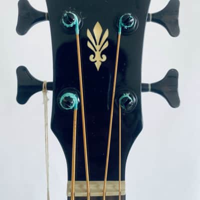 Ibanez AEB-10BBE-BK 4 String Acoustic Bass in Black, Spruce Top, Mahogany Body image 3