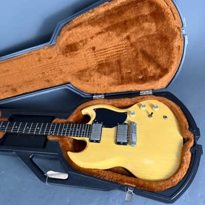 1983 Gibson SG Special PAT NR PUs TV yellow white Chainsaw inkl. Case image 16