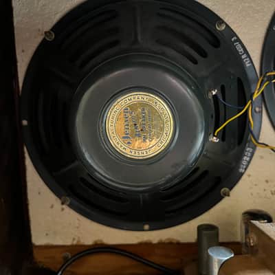 Magnatone Maestro M-212-8B 1952 with 2-12" Blue Jensen Speakers Faun with Brown Alligator image 6