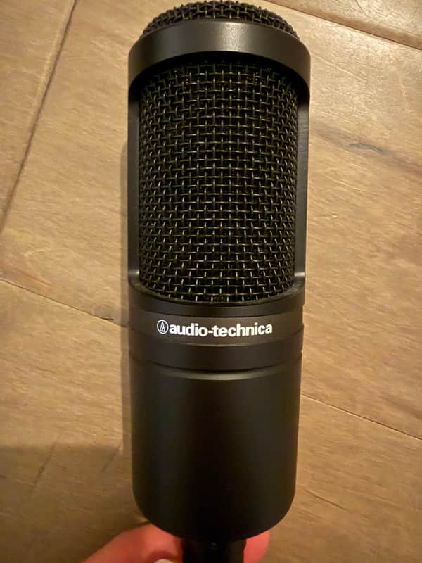 Audio-Technica AT2020 Large Diaphragm Cardioid Condenser Microphone 2010s - Black image 1