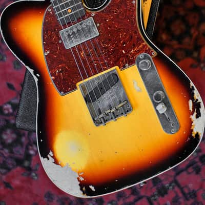 Fender Custom Shop Limited Edition Reverse '60s Tele Custom Heavy Relic 3 Tone Sunburst #R125901 image 13
