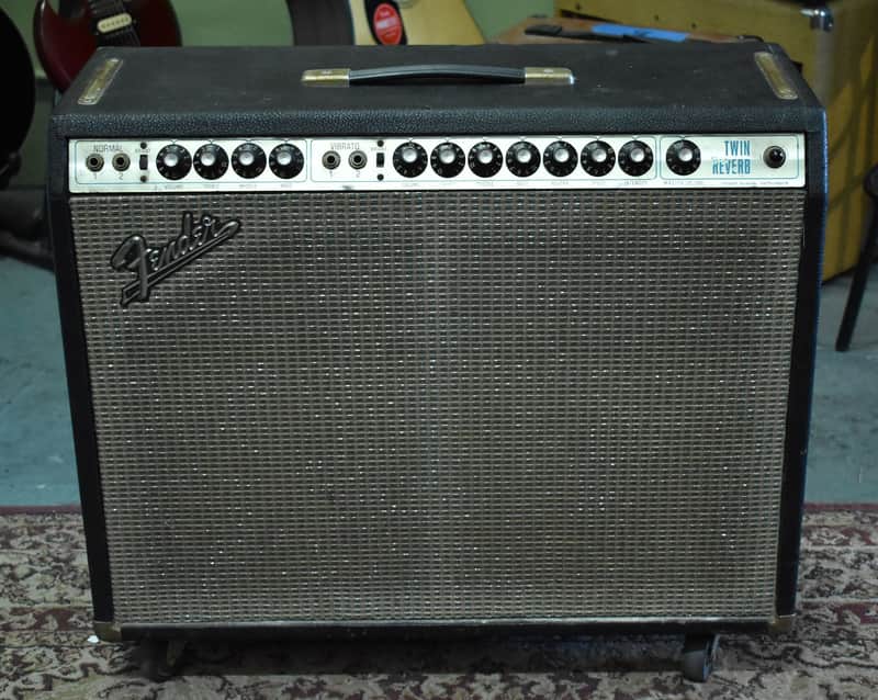 1972 Fender Twin Reverb 2x12" Combo Amplifier Silverface image 1