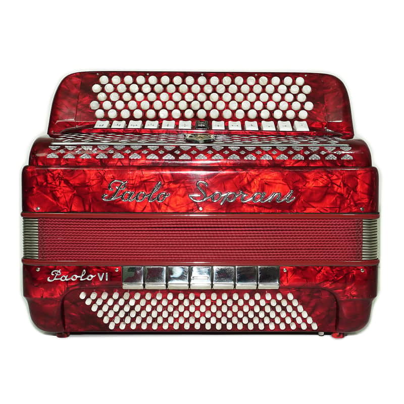 Paolo Soprani Paolo VI 5 Rows Button Accordion made in Italy, C Griff Professional Concert Accordeone de Botones, Straps and Hard Case, 2591 image 1