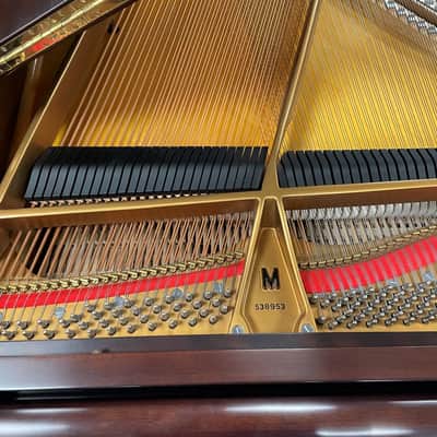 Steinway Model M 5'7" Chippendale Grand Piano 1997 (Restored) - Satin Mahogany image 18