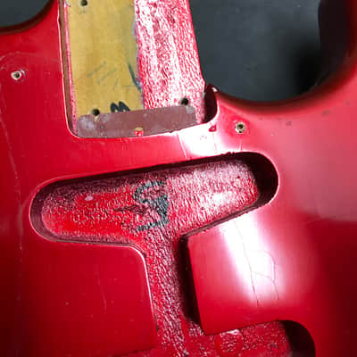 Vintage 1966 Fender Strat – Rare Candy Apple Red – All Original, Excellent+ image 25