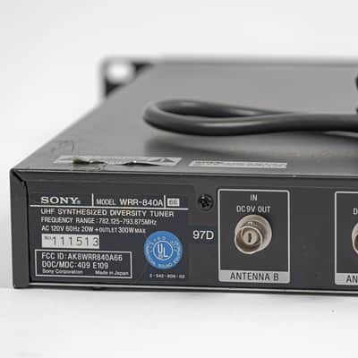 Sony WRR-840A UHF Synthesized Diversity Tuner (782.125–793.875 MHz) image 6