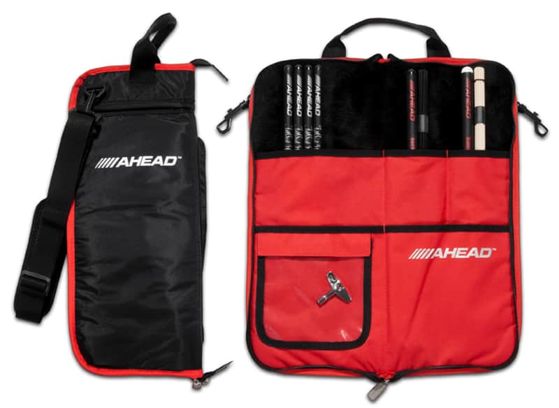 Ahead Bags - SB4 - Deluxe Stick Case (Black With Red Trim, Red Interior, Plush Interior image 1
