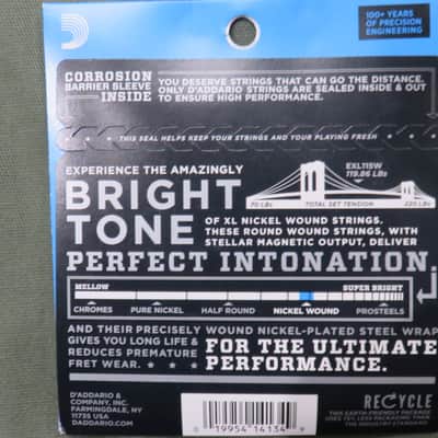 D'Addario EXL115w Nickel Wound Medium / Blues-Jazz Rock Electric Guitar Strings, Wound 3rd, 11-49 2000 - 2020 - Nickel image 2