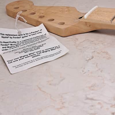 Mighty Mite 6-String Guitar Neck for Fender Stratocaster- Unfinished Birdseye Maple- NOS New Unused image 11