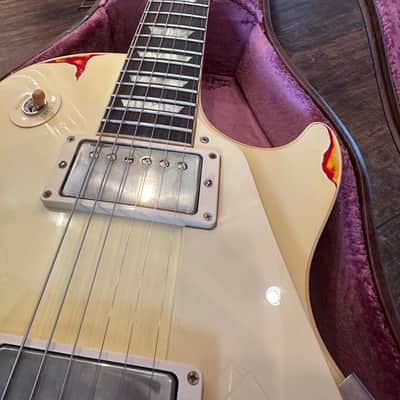 Gibson Les Paul 1958 Custom Shop 58 Historic R8 2017 - Aged ~ Cream Over Flame Top - "Painted-Over" series image 11