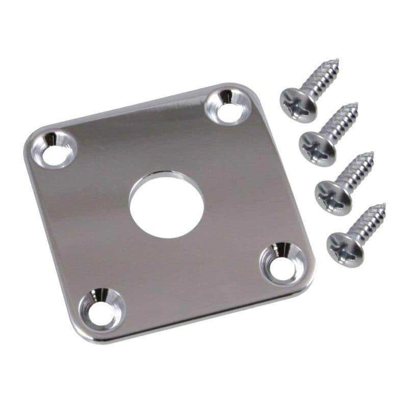 Les Paul Quality Metal Jack Plate With Screws Nickel  AP-0633-001 image 1