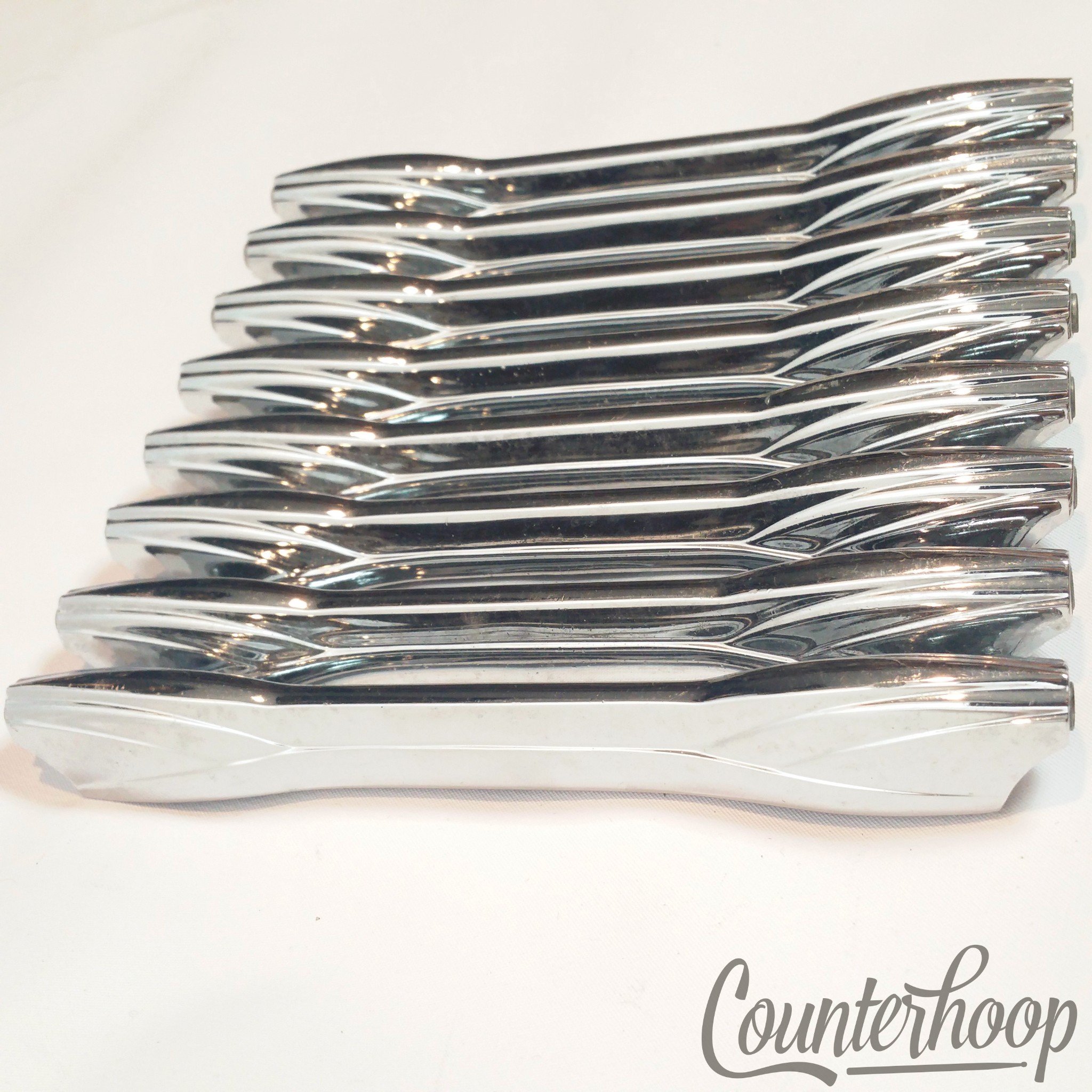 Premier 8x Snare Drum/Marching/Bass Lugs 7 1/8"Long Diamond Chrome Vintage 70s* - Very Good / 6.95/24.95 — main photograph
