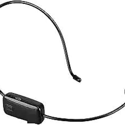Wireless FM Microphone Headset, Hands-Free with Rechargeable Battery for Voice Amplifier, Church, Tour Guide, Teacher, Salesman, Conference, Karaoke (Black) image 1