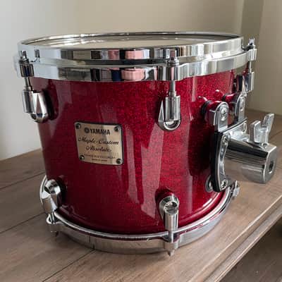 Yamaha Maple Custom Absolute 10" x 8" tom - Red sparkle - Made in Japan image 3