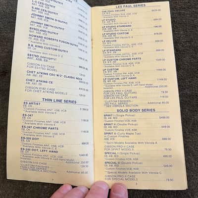 Gibson Price list  1984 image 2