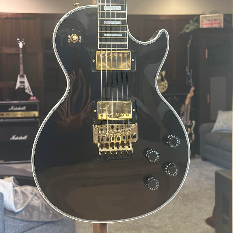 Gibson Custom Shop Les Paul Axcess Custom with Floyd Rose 2023 Ebony image 1