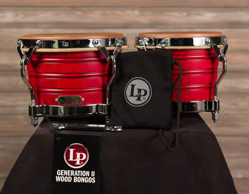 Latin Percussion LP201AX-2DW Generation II Wood Bongos w/ Comfort Curve II Rims image 1