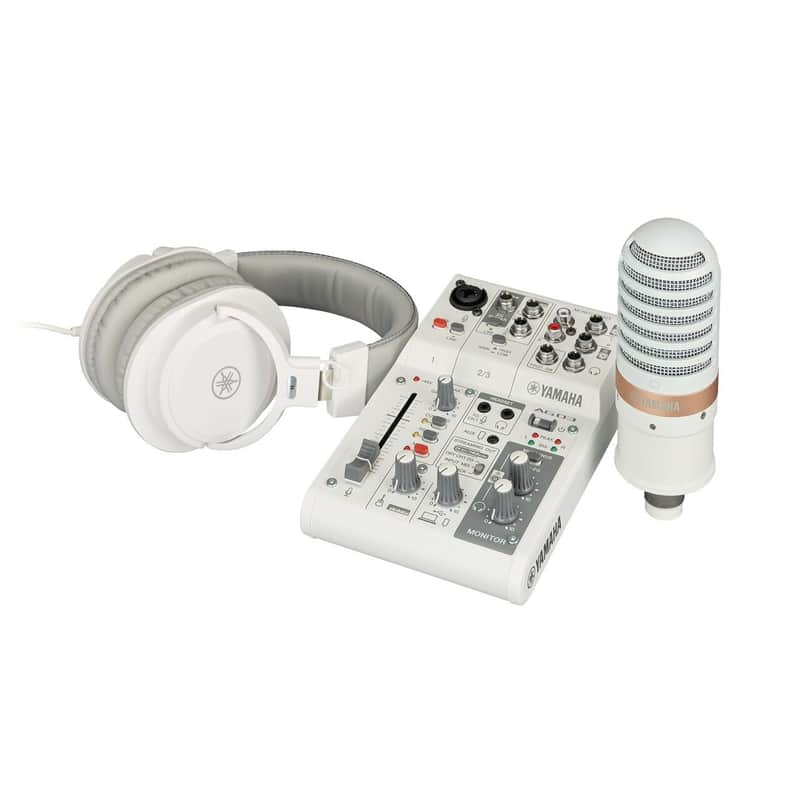 Yamaha AG03MK2 LSPK USB Loopback Live Streaming Kit White image 1