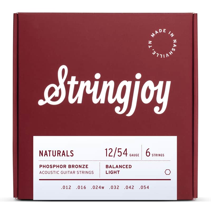 Stringjoy Naturals 12–54 Acoustic Guitar Strings imagen 1