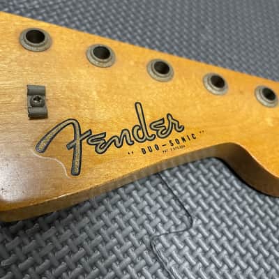 Fender Duo Sonic 1961 Slab Rosewood Pre CBS Neck Vintage 1962 1960's 60's Musicmaster Duosonic Duo-sonic image 8