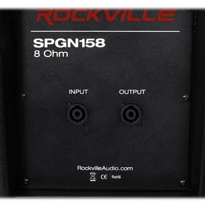 Rockville SPGN158 15" 1600 Watt DJ PA Speakers 8-Ohm+Weatherproof Speaker Bag image 20
