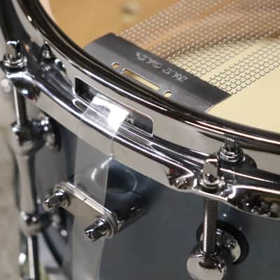 Ahead Steam Bent 1-ply Maple Snare Drum 6x14 Custom Porcaro Blue Finish image 11