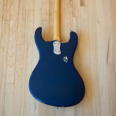 1966 Mosrite Ventures Model Bass Vintage Mark I Ink Blue 100% Original w/ohsc image 3